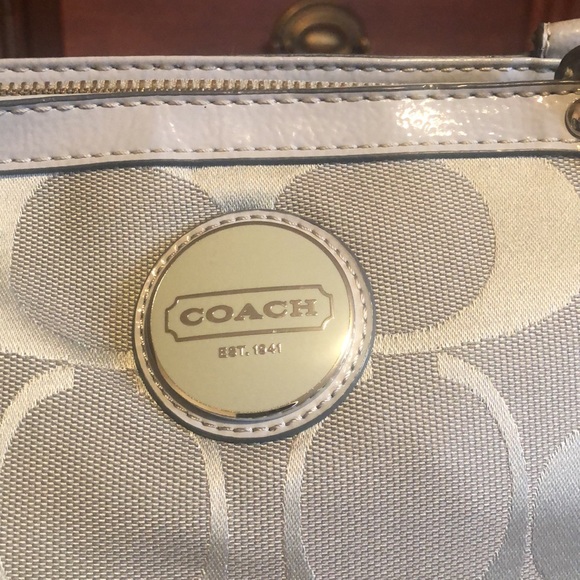 Coach Signature Stripe Small Tote Bag F17433 - Picture 3 of 7